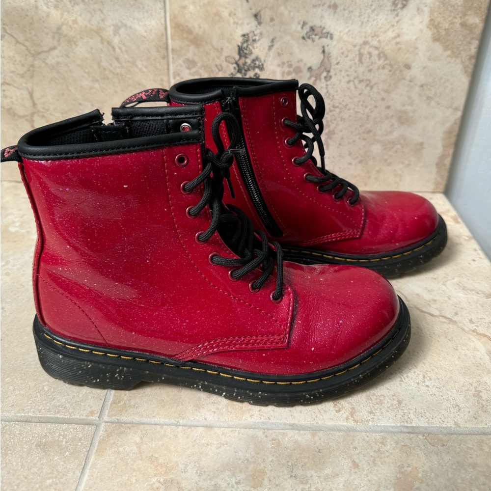 Doc Martins Sparkly Red